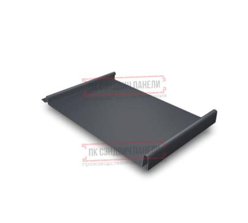 Кликфальц 0,45 Drap ST RAL7024 мокрый асфальт с пленкой на замках Кликфальц 0,45 Drap ST RAL7024 мокрый асфальт с пленкой на замках