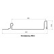 Кликфальц mini 0,45 Drap ST RAL9005 черный с пленкой на замках