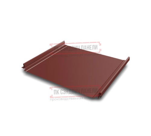 Кликфальц Pro 0,45 Полиэстер RAL3009 оксидно-красный с пленкой на замках
