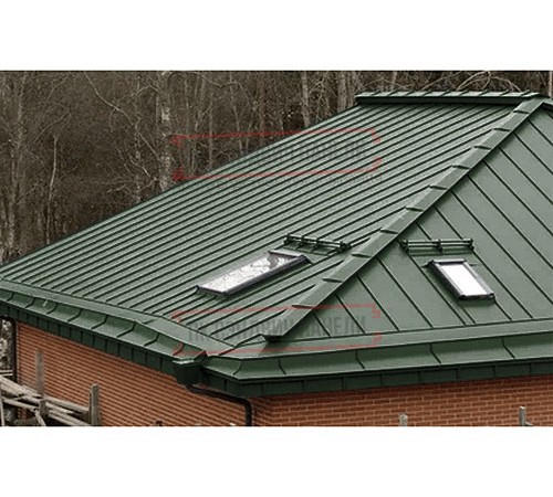 Кликфальц Pro 0,5 GreenCoat PuRALBT, matt RR11 темно-зеленый (RAL6020 хромовая зелень) с пленкой на замках