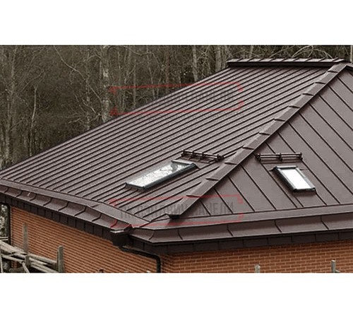 Кликфальц Pro 0,5 Satin RAL8017 шоколад с пленкой на замках