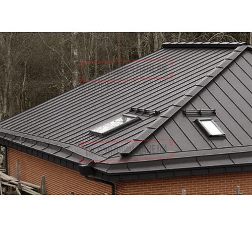 Кликфальц Pro 0,5 Rooftop Matte RR32 темно-коричневый с пленкой на замках