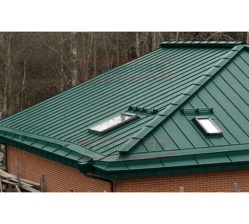 Кликфальц Pro 0,5 Satin RAL6005 зеленый мох с пленкой на замках