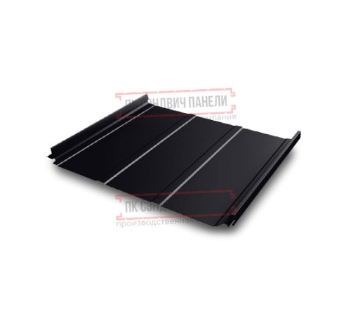 Кликфальц Pro Line 0,5 Quarzit lite RAL9005 черный с пленкой на замках Кликфальц Pro Line 0,5 Quarzit lite RAL9005 черный с пленкой на замках