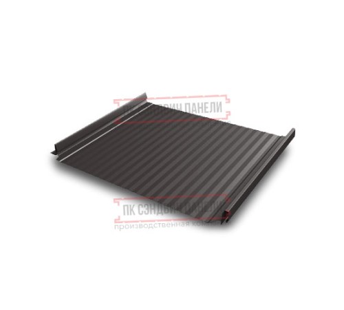 Кликфальц Pro Gofr 0,5 Rooftop Matte RR32 темно-коричневый с пленкой на замках