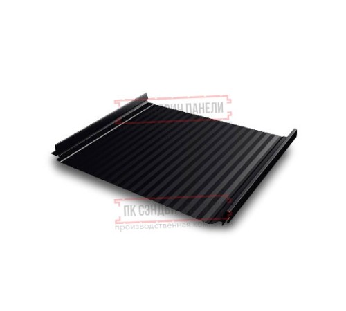 Кликфальц Pro Gofr 0,5 PurPro Matt 275 RAL9005 черный с пленкой на замках