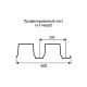 Профнастил Н114 оцинкованный с нестандартной шириной 0,5 м толщина 0,4