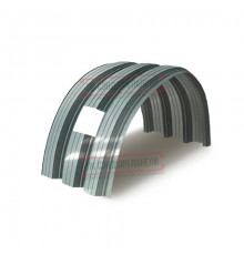 Продольно гнутый профнастил для укрытий конвейеров Н112ПГ-807, 0,8, нержавеющий