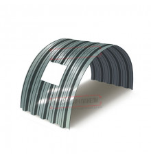 Продольно гнутый профнастил для укрытий конвейеров НС35ПГ-1060, 0,8, нержавеющий