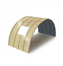 Продольно гнутый профнастил для укрытий конвейеров НС18ПГ-1170, 0,5, в полимерном покрытии