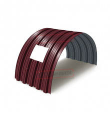 Продольно гнутый профнастил для укрытий конвейеров НС35ПГ-1060, 0,5, в полимерном покрытии