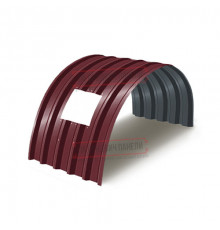 Продольно гнутый профнастил для укрытий конвейеров С44ПГ-1047, 0,7, в полимерном покрытии