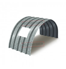 Продольно гнутый профнастил для укрытий конвейеров С44ПГ-1047, 0,9, оцинкованный