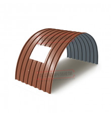 Продольно гнутый профнастил для укрытий конвейеров МП20ПГ-1150, 1,0, в полимерном покрытии