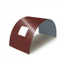 Продольно гнутый профнастил для укрытий конвейеров С18ПГ-1023, 0,7, в полимерном покрытии