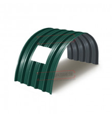 Продольно гнутый профнастил для укрытий конвейеров С44ПГ-1047, 0,9, в полимерном покрытии
