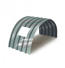 Продольно гнутый профнастил для укрытий конвейеров С44ПГ-1047, 0,6, нержавеющий