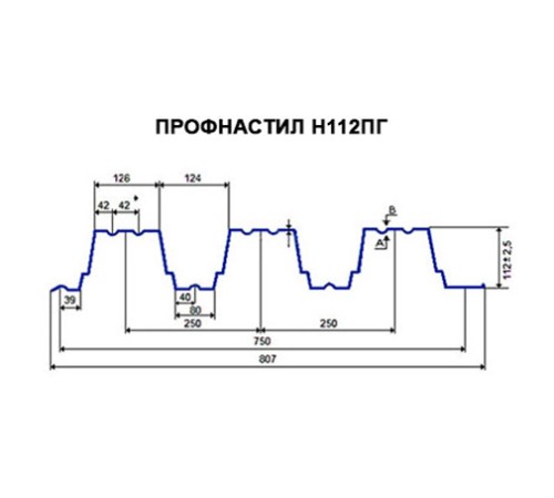 Продольно гнутый профнастил для укрытий конвейеров Н112ПГ-807, 0,5, нержавеющий