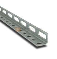 L-образный профиль перфорированный К242 60x40x2500-2,0 мм, оцинкованный