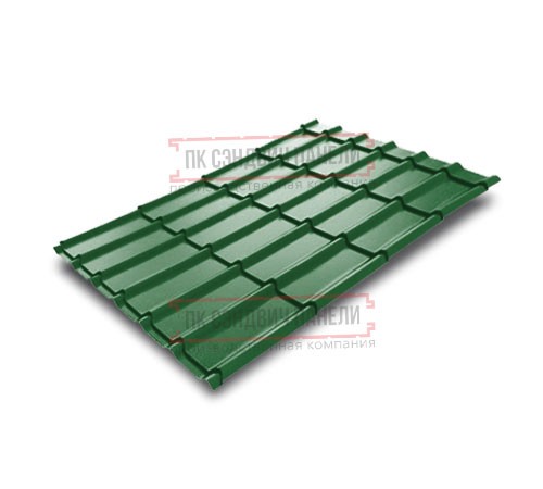 Металлочерепица Экоррей RAL6002 Полиэстер-0.55