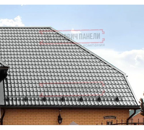 Металлочерепица Классик RAL9006 Satin-0,5 Металлочерепица Классик RAL9006 Satin-0,5