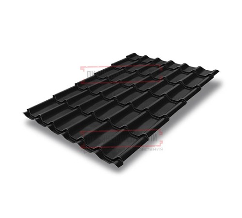 Металлочерепица классик плюс RAL9005 Quarzit lite-0.5