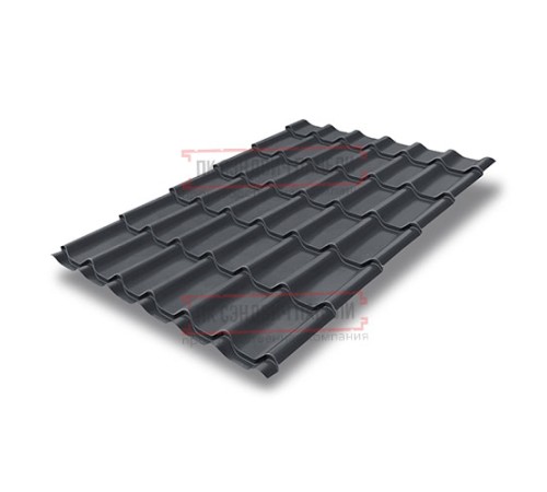 Металлочерепица Классик RAL7024 Velur-0,5