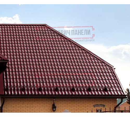 Металлочерепица Классик RAL3005 Drap-0,45