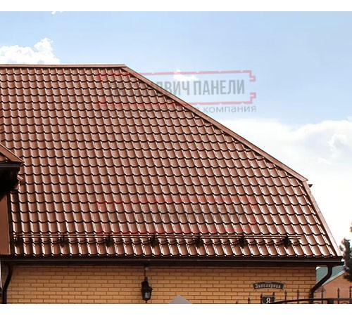 Металлочерепица Классик RAL8004 Velur-0,5