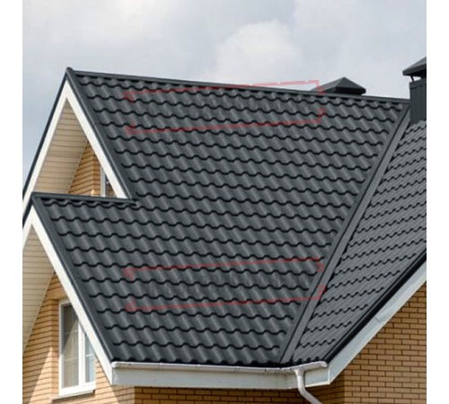 Металлочерепица Кредо RAL7016 Satin-0,5 Металлочерепица Кредо RAL7016 Satin-0,5