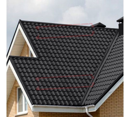 Металлочерепица Кредо RAL9005 Drap-0,45 Металлочерепица Кредо RAL9005 Drap-0,45