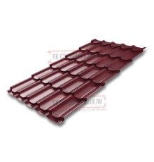 Металлочерепица Квинта плюс RAL3005 Velur-0.5