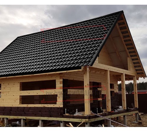 Металлочерепица Квинта плюс RAL9005 Rooftop Matte-0.5 Металлочерепица Квинта плюс RAL9005 Rooftop Matte-0.5