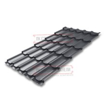 Металлочерепица Квинта плюс RAL7024 Drap-0.45