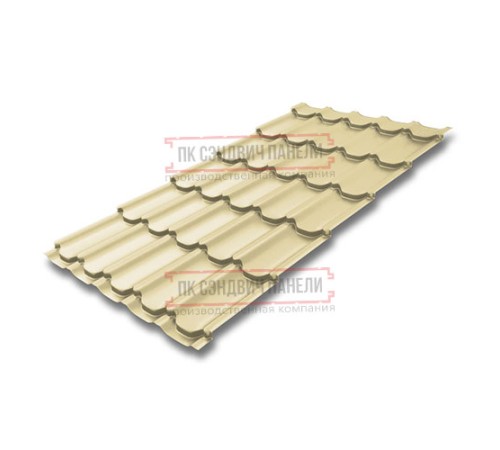 Металлочерепица Квинта плюс RAL1014 Satin-0.5 Металлочерепица Квинта плюс RAL1014 Satin-0.5