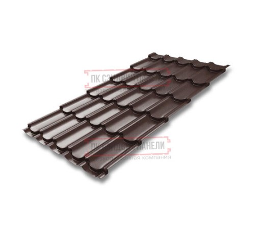 Металлочерепица Квинта плюс RAL8017 Drap-0.45