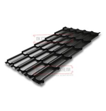 Металлочерепица Квинта плюс RAL9005 Satin Мatt-0.5