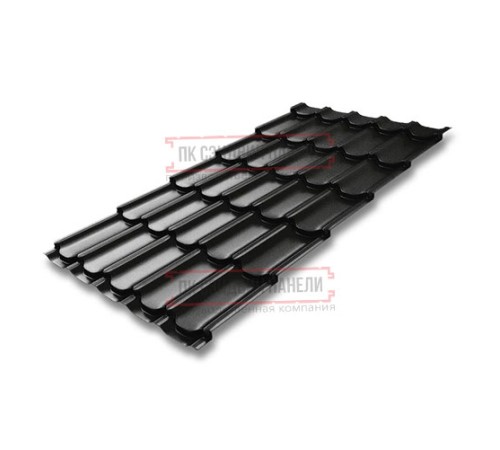 Металлочерепица Квинта плюс RAL9005 Velur-0.5