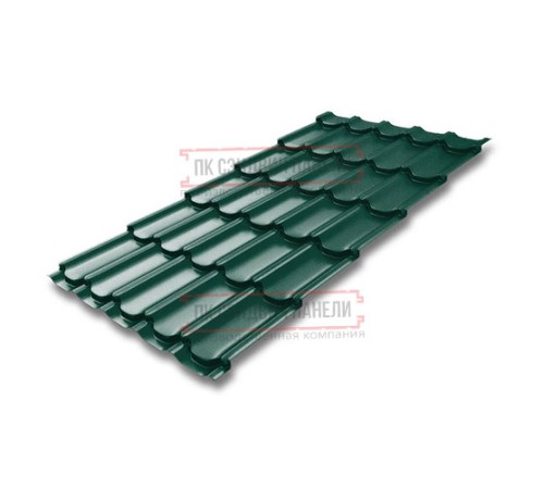Металлочерепица Квинта плюс RAL6005 Drap-0.45
