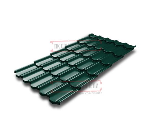 Металлочерепица Квинта плюс 3D RAL6005 Satin-0,5 Металлочерепица Квинта плюс 3D RAL6005 Satin-0,5