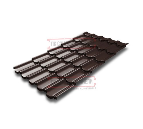 Металлочерепица Квинта плюс 3D RAL8017 Satin-0,5 Металлочерепица Квинта плюс 3D RAL8017 Satin-0,5