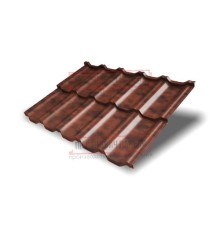 Металлочерепица модульная Квинта Uno 3D Brown Safari Twincolor-0,45