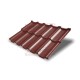 Металлочерепица модульная Квинта Uno 3D RAL3009 Satin-0,5