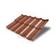 Металлочерепица модульная Квинта Uno 3D RAL8004 Drap-0,45