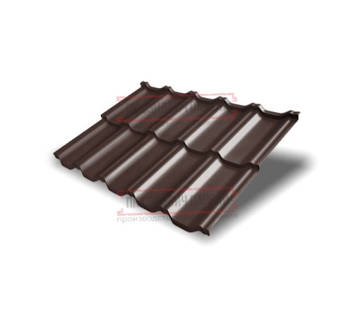 Металлочерепица модульная Квинта Uno 3D RAL8017 Rooftop Matte-0,5 Металлочерепица модульная Квинта Uno 3D RAL8017 Rooftop Matte-0,5