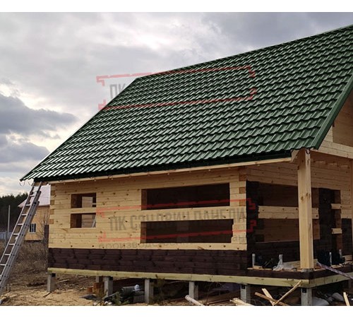 Металлочерепица модульная Квинта Uno 3D RR11 GreenСoat Pural-0,5 Металлочерепица модульная Квинта Uno 3D RR11 GreenСoat Pural-0,5