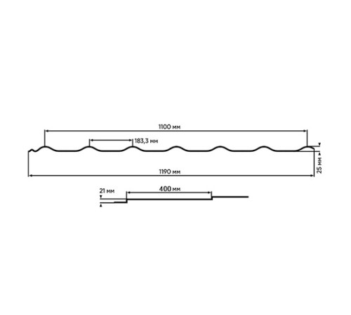 Металлочерепица Макси RAL8017 Призма-0.5