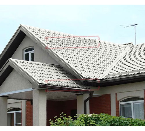 Металлочерепица Монкатта RAL9003 Satin-0,5 Металлочерепица Монкатта RAL9003 Satin-0,5