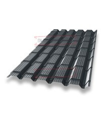 Металлочерепица Квадро профи RAL7016 Atlas-0,5