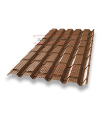 Металлочерепица Квадро профи Cuprum Steel Quarzit-0,5